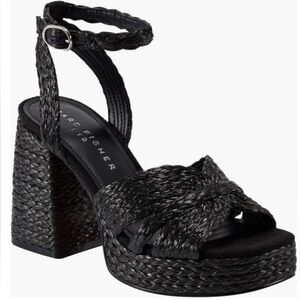 Marc Fisher Braided Black‎ Block Heels